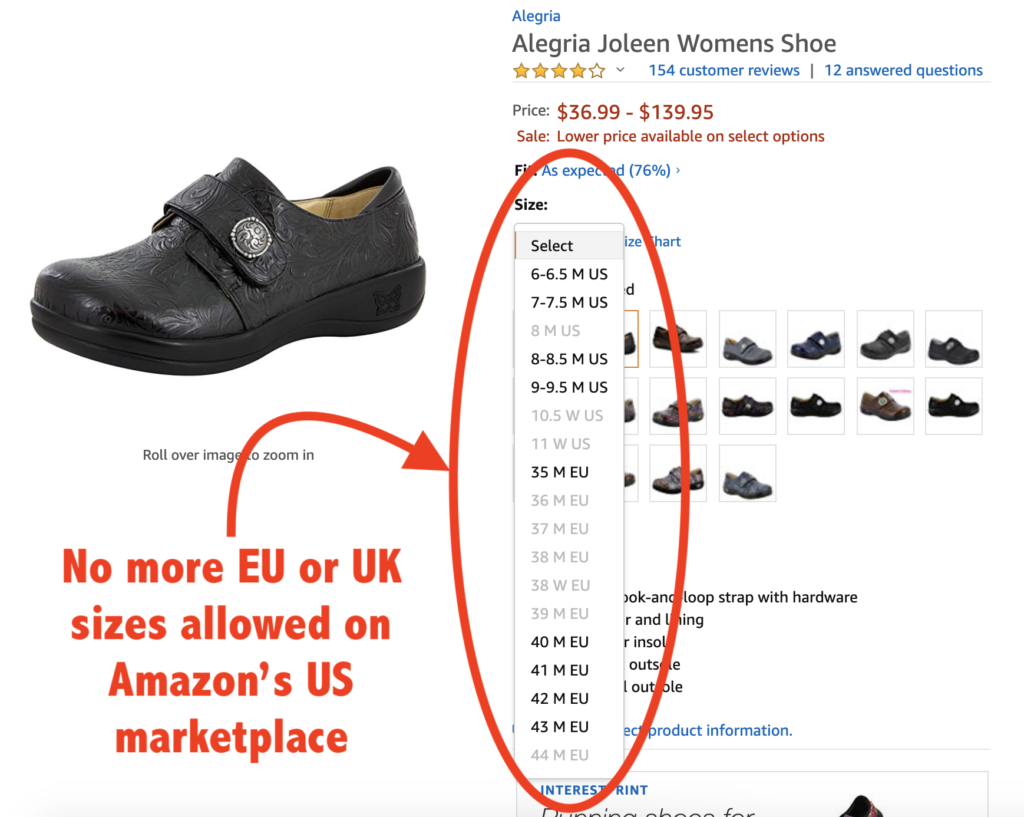 Amazon Shoe Size Requirements for Selling Shoes 2019 FullTime FBA